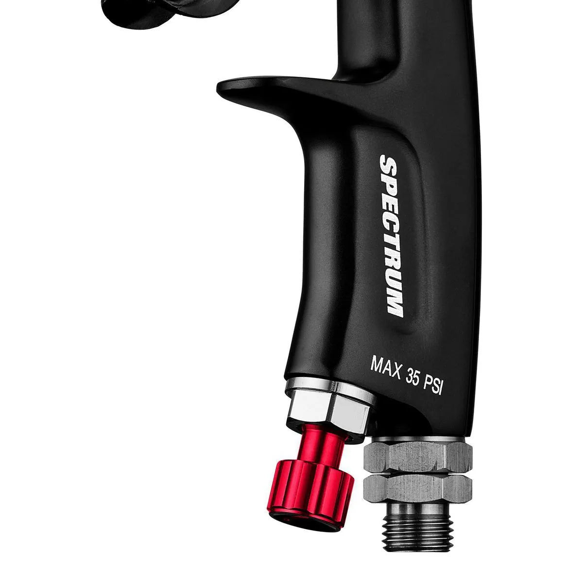 Pistolet pulvérisateur à air comprimé professionnel HTE à alimentation par gravité avec contrôle du ventilateur arrière - BLACK WIDOW BY SPECTRUM