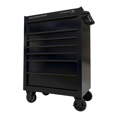 27" x 22" Roll Cab, Series 3, Black - US GENERAL