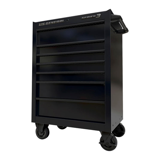 27" x 22" Roll Cab, Series 3, Black - US GENERAL