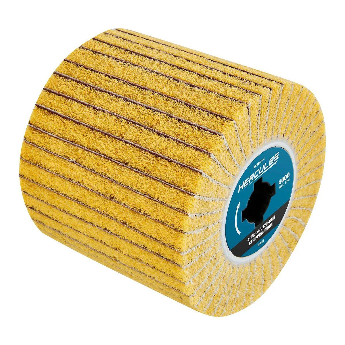 Tambour de décapage intercalé 4-1/2 po x 4 po x 3/4 po, grain 120 pour outils de conditionnement de surface - HERCULES