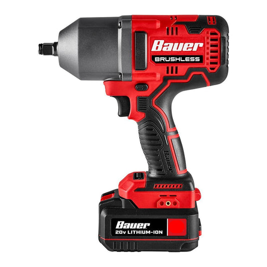 Clé à chocs - Bauer 1/2 po. sans fil à couple élevé 20V - BRUSHLESS - avec batterie 5Ah et chargeur