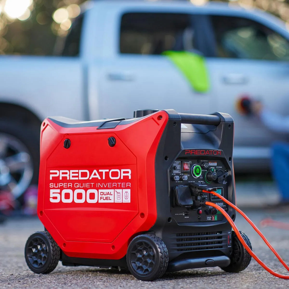 5000W Ultra-Quiet Inverter Generator "DUAL FUEL" Propane/Gasoline - Predator