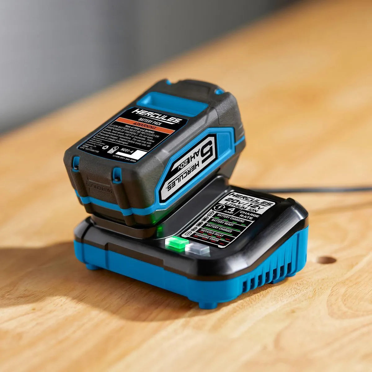 Chargeur de batterie double tension 20V/12V Lithium-Ion, 4 A - HERCULES