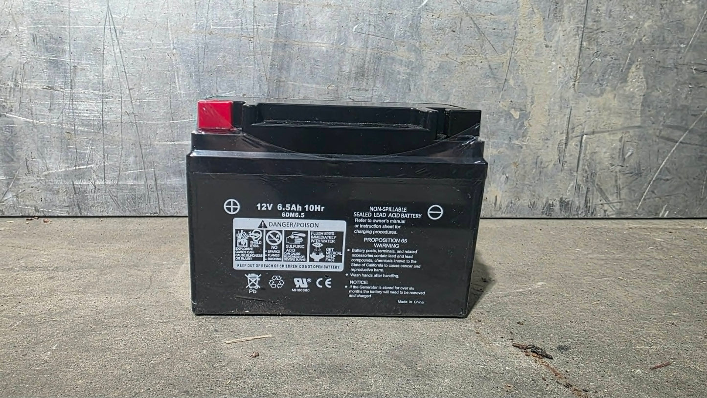 Batterie 12V 6.5Ah pour génératrice Predator 5000W Inverter