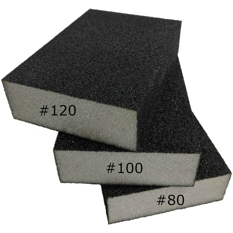 Éponges abrasives en oxyde d'aluminium 3 7/8 po x 2-3 / 4 po x 1 po PQ 3 - sosoutils