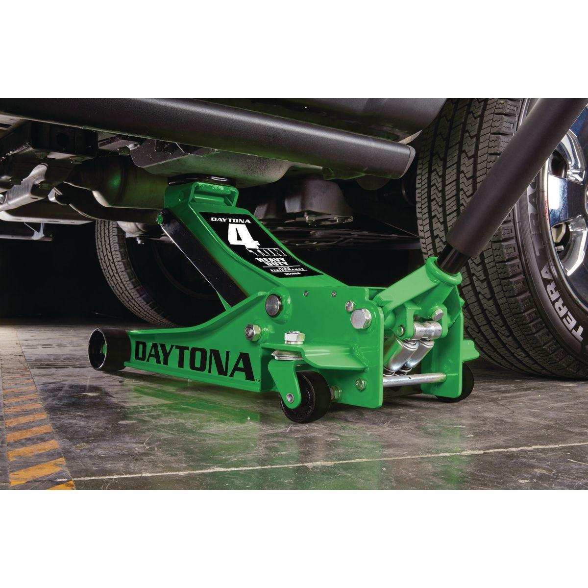 Cric à plancher DAYTONA professionnel Rapid Pump®, 4 Tonnes - Vert - sosoutils