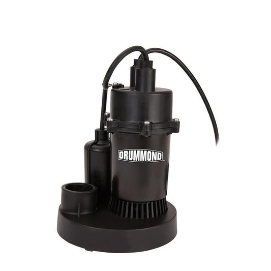 Pompe de puisard submersible 1/4 HP 3000 GPH DRUMMOND - sosoutils