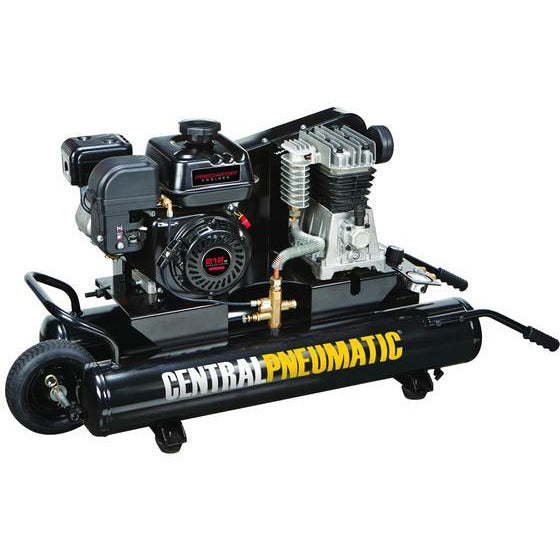 9 Gallon Wheelbarrow Style Air Compressor 212cc6.5HP, 135 PSI EPA III