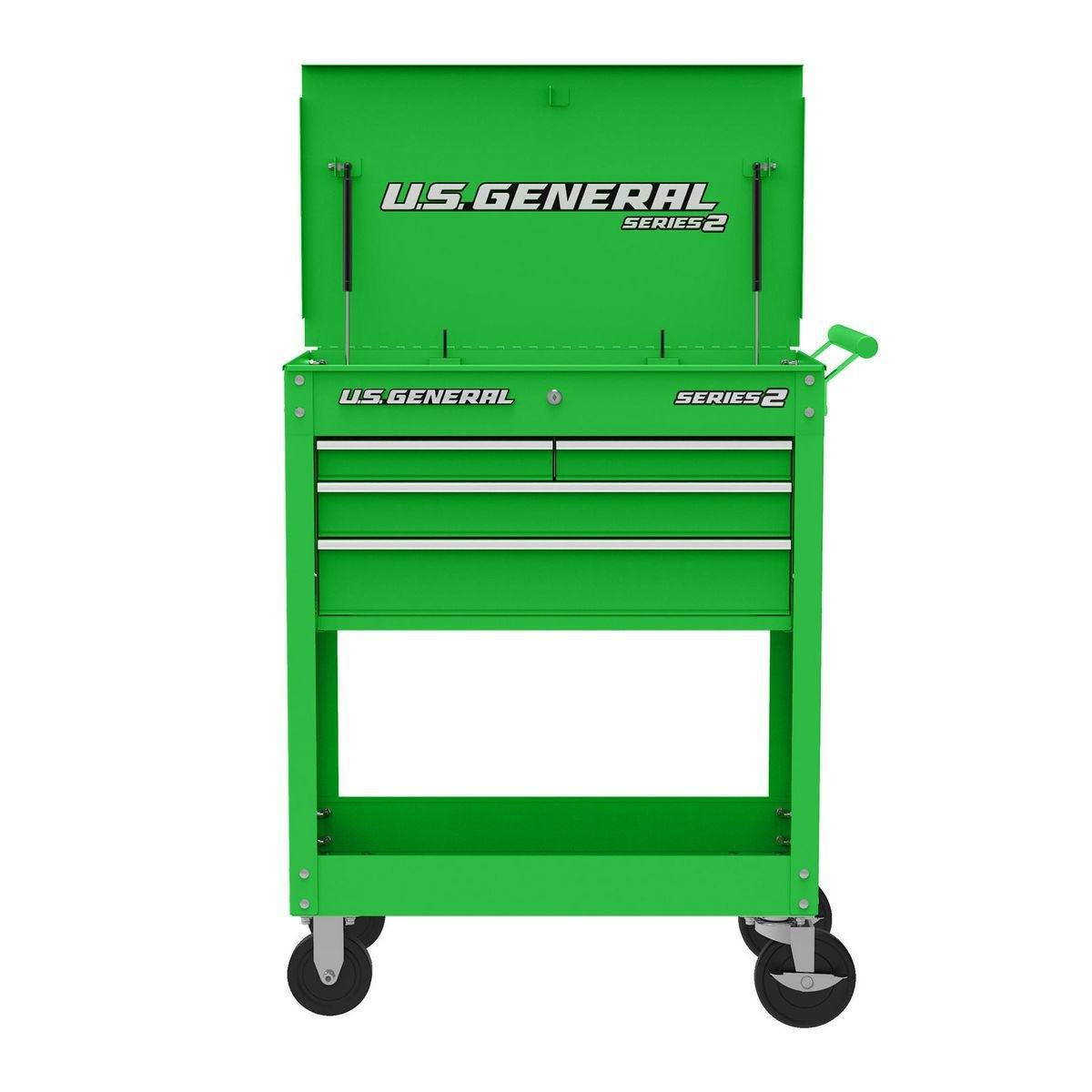 Chariot/Coffre de mécanicien à 4 tiroirs US General® Vert - sosoutils