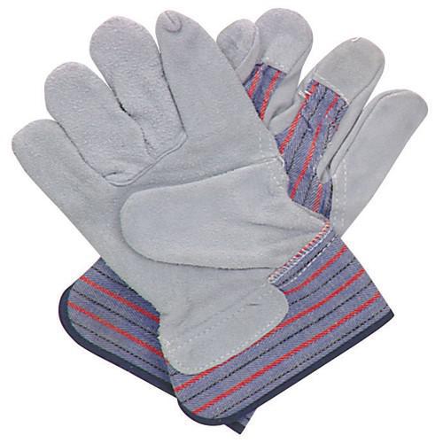 5 gants de travail en cuir avec dos en coton - sosoutils