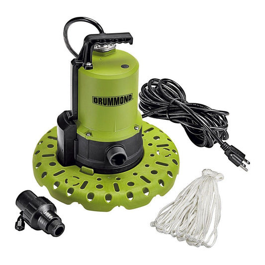 Pompe utilitaire submersible 1/4 HP automatique et sans souci DRUMMOND - sosoutils