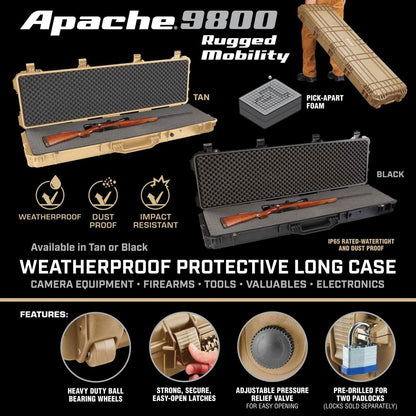 Étui de protection étanche pour fusil 9800 - TAN-long APACHE - sosoutils
