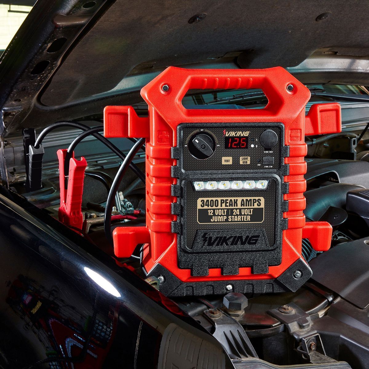 3400 Peak Amp Pro Portable Car Battery Jump Starter and Power Pack