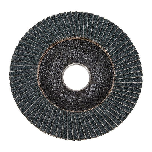Disque à lamelles à grain 60 de 4-1/2 po x 7/8 po avec support en fibre de verre et grain de zircone - sosoutils