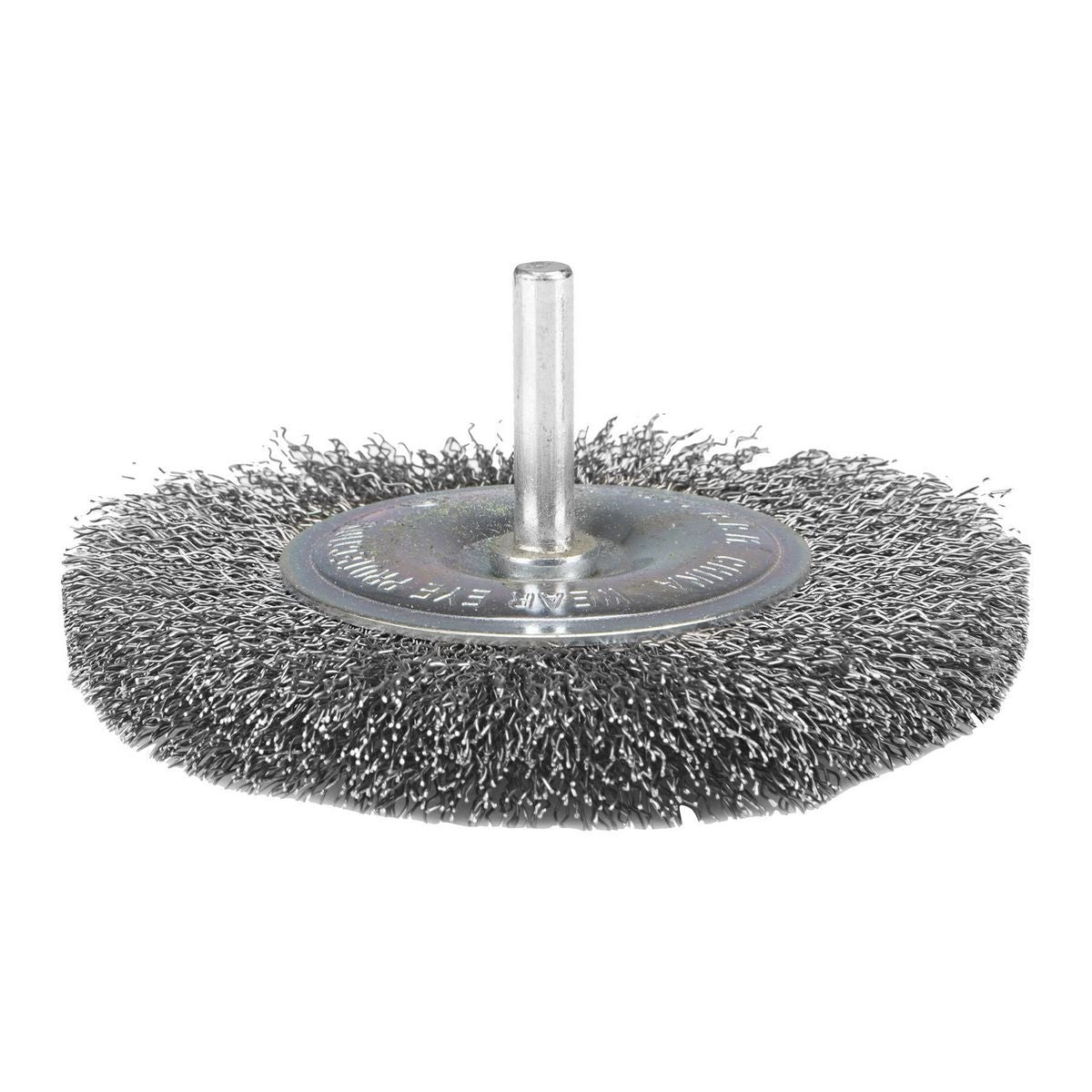 Roue/brosse métallique de 4" avec tige de 1/4 po - sosoutils