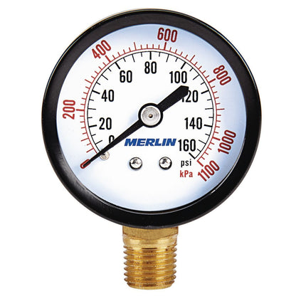 Manomètre rempli a sec 160 psi 1/4 po npt - sosoutils