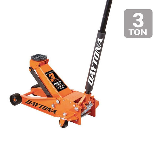 Cric de plancher professionnel de 3 tonnes avec POMPE RAPIDE, orange DAYTONA - sosoutils