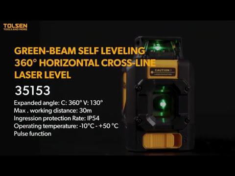 Niveau laser vert autonivelant horizontal 360° et vertical-TOLSEN - sosoutils