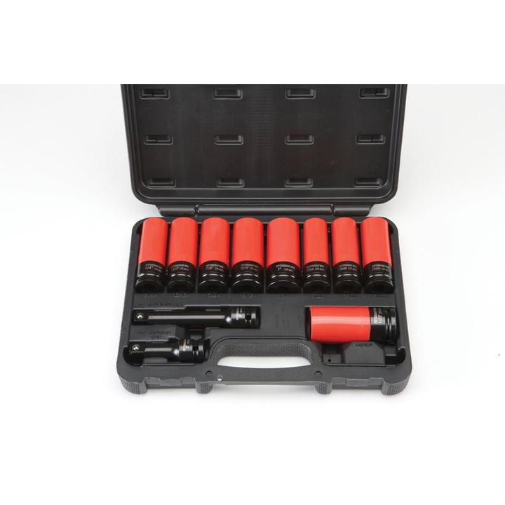 High Torque Drive Nut Impact Socket Set, 1/2 in., SAE & Metric PIT ...