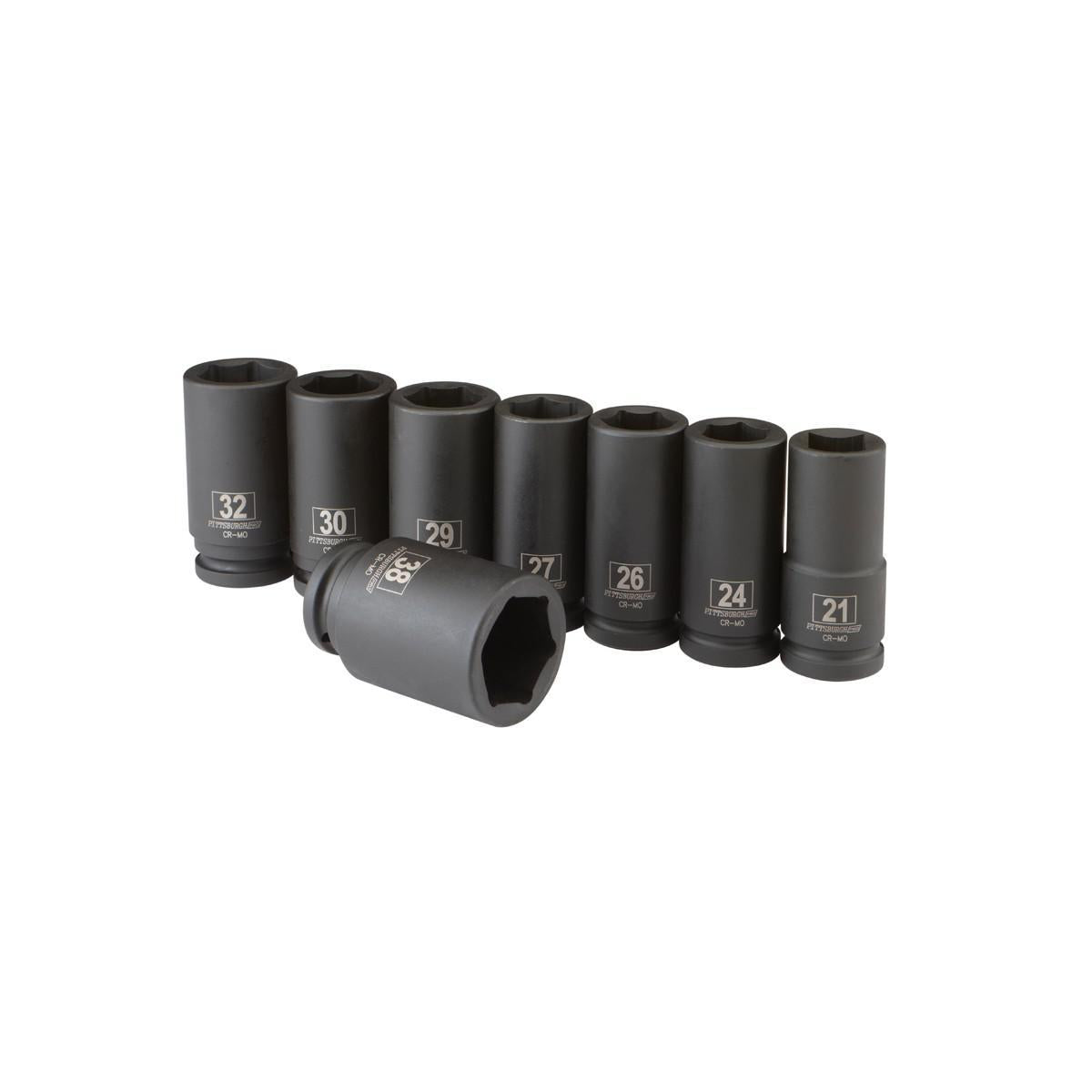 PITTSBURGH PRO 8-Piece 3/4 Inch Metric Impact Deep Socket Set – sosoutils