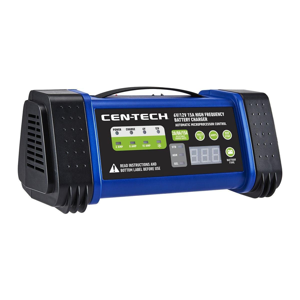 Chargeur de batterie 6v/12v, 15 A haute fréquence, CEN-TECH
