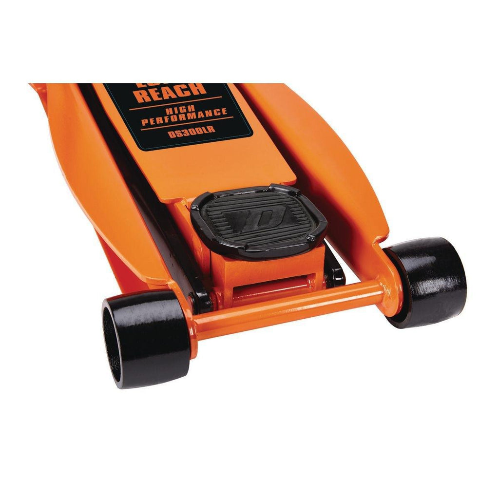 Cric de plancher professionnel Rapid Pump® à profil bas, longue portée, 3 Tonnes - Orange DAYTONA - sosoutils