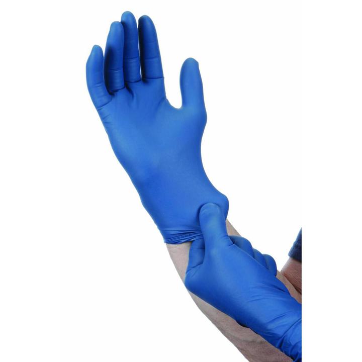 Gants en nitrile sans poudre de 7 millimètres 50 mcx Large - sosoutils