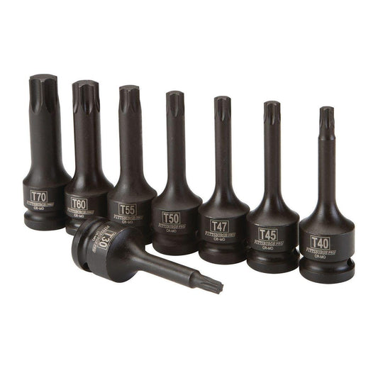 Jeu de douilles à embout étoile TORX à percussion 1/2 Po, 8 Pièces PITTSBURGH PRO - sosoutils