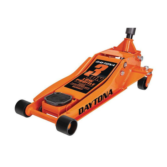 Cric en acier de 3 tonnes profil bas avec Rapid Pump® - Orange DAYTONA - sosoutils