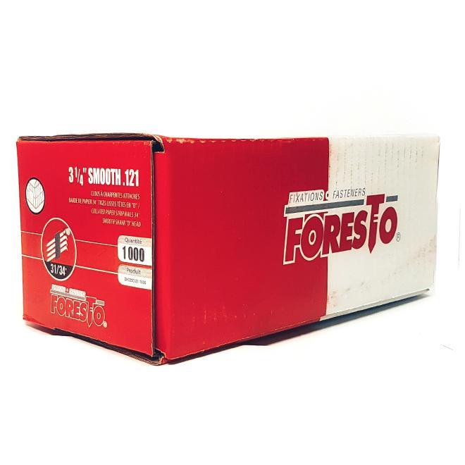 Clous de finition pour cloueuse pneumatique Foresto, tige lisse,  galvanisés, boîte de 2500, 1 1/4 po L.