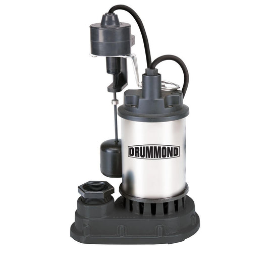 Pompe de puisard submersible 1/3 HP avec flotteur vertical 4000 GPH DRUMMOND - sosoutils